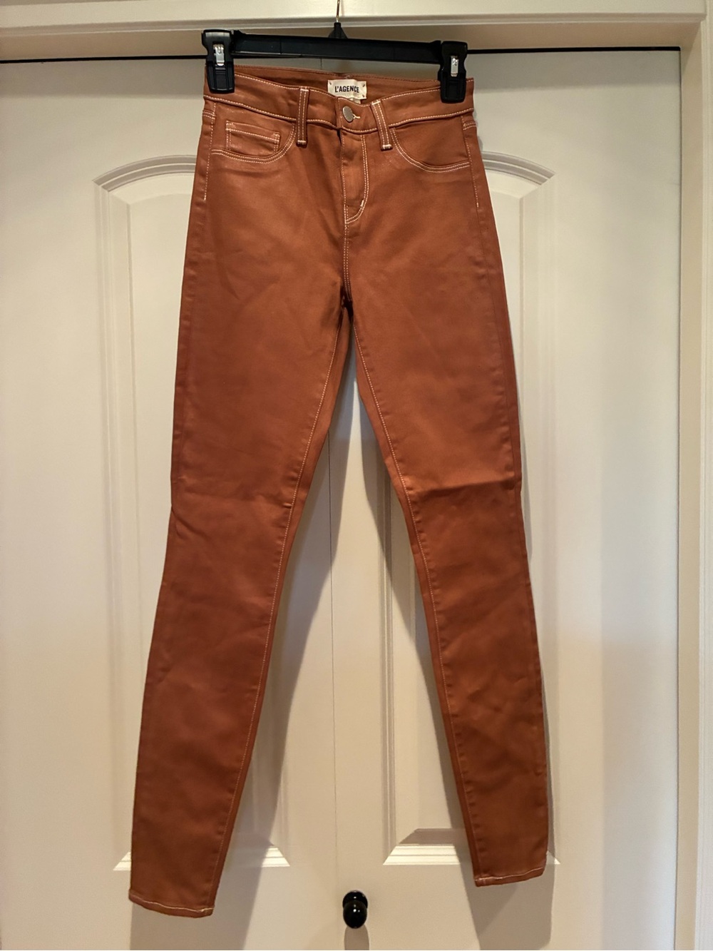 L’Agence Margot Mid-Rise Stretch Skinny Ankle Jeans in Java Coated
Size 24 - Picture 8 of 12
